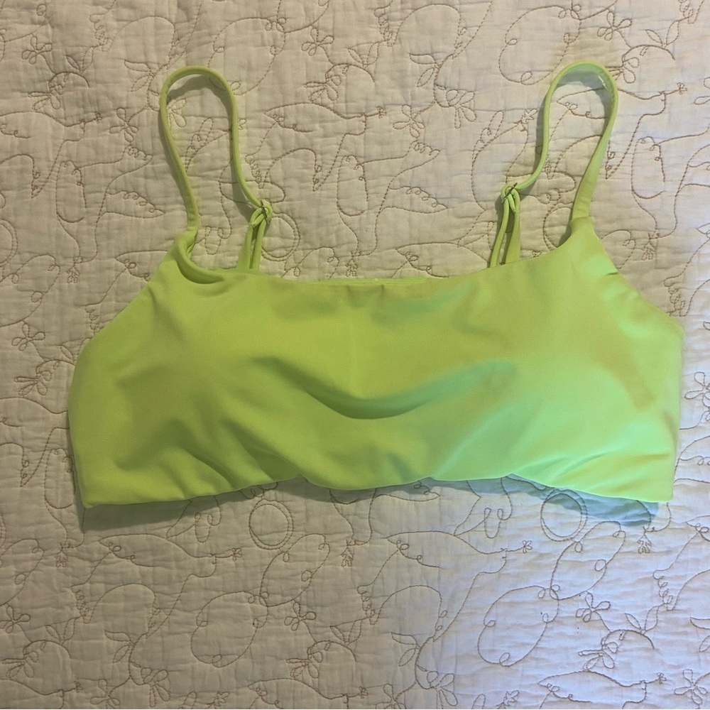 Athleta Scoop Bikini Top A-C Medium | Neon Green